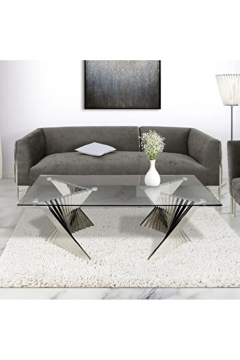 Vanity Living Sintra Silver Coffee Table