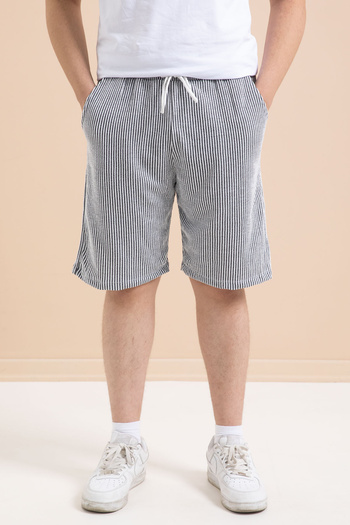 Cansın Mini Smoked Waterway Elastic Waist Men's Shorts 21368