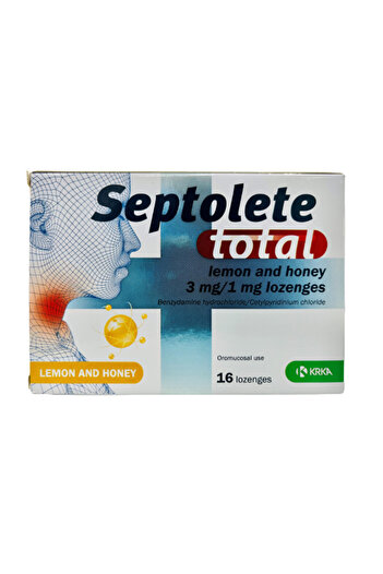 Krka SEPTOLETE TOTAL LOZENGES LEMON & HONEY 16S