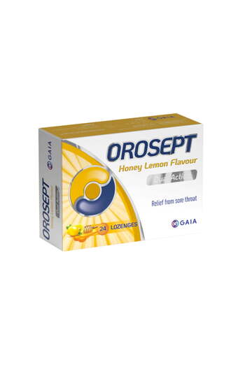 GAIA HERBS OROSEPT HONEY LEMON LOZENGES 24S