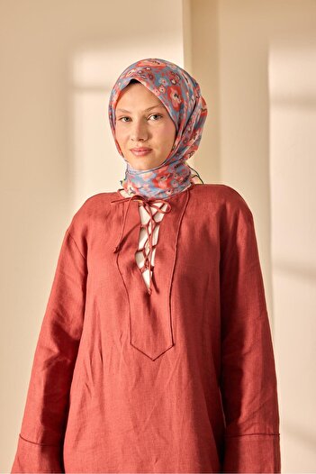 Silk Home Μαλακό βαμβακερό κασκόλ Mine Pattern