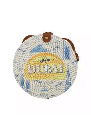 Generic Handwoven Authentic Rattan Women’s Round Crossbody Bag – Handmade Beach Bag, Natural & Stylish