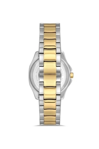 FERRO Yellow and Silver Steel Band Women's Wristwatch Fl43008A-D 3Atm Water Resistant 2 Years Warranty
