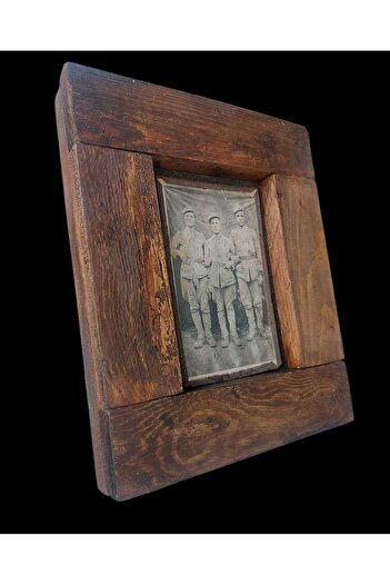 kho military design 20X25X4 Cm. Vintage Wooden Frame-Photo Holder (Table Top-Wall)