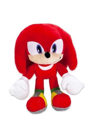SONIC THE HEDGEHOG , Plush Toy Knuckles 30 cm (SEGA) + Blue Shiny Squeeze Ball, 5 cm