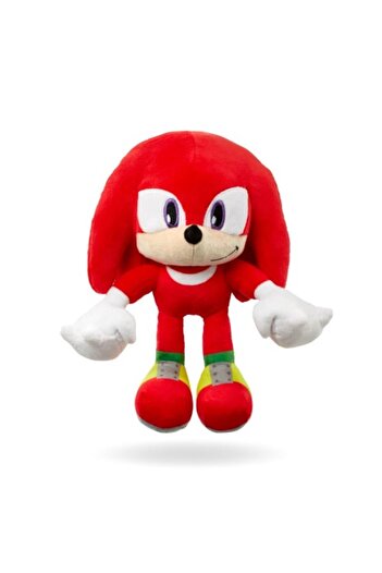 SONIC THE HEDGEHOG , Plush Toy Knuckles 30 cm (SEGA) + Blue Shiny Squeeze Ball, 5 cm