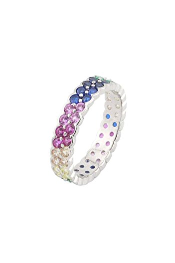 Bijuteria SORELLY Inel Argint Eternity Multicolor 5 mm 14