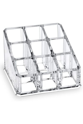 Generic Lipstick Lip Gloss Organizer,Small Clear Acrylic Compact Essential Oil Rollerball Perfume Holder