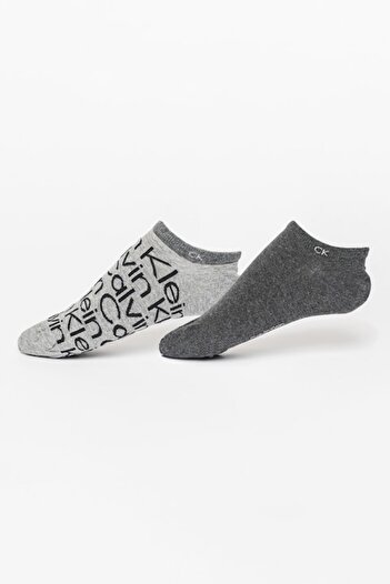 Calvin Klein , Set of short ankle socks - 2 pairs, Grey melange, 43-46