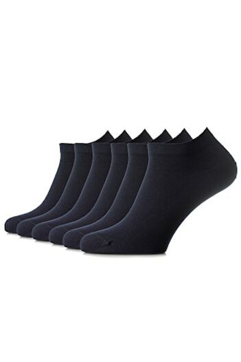 OEM Short cotton combed socks without seams - set of 6 pairs for men, size 41-43, navy blue