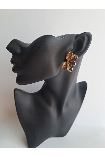 BHR AKSESUAR Gold Leaf Earrings
