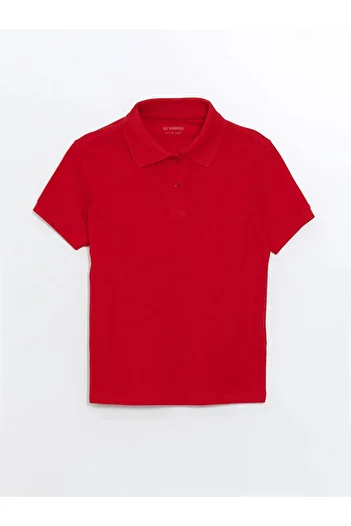 LC Waikiki Lcw kids red polo collar girl's t-shirt