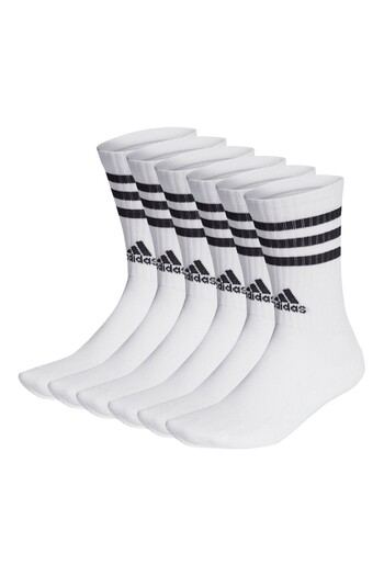 adidas , Set de sosete lungi unisex - 6 perechi, Alb, 46-48