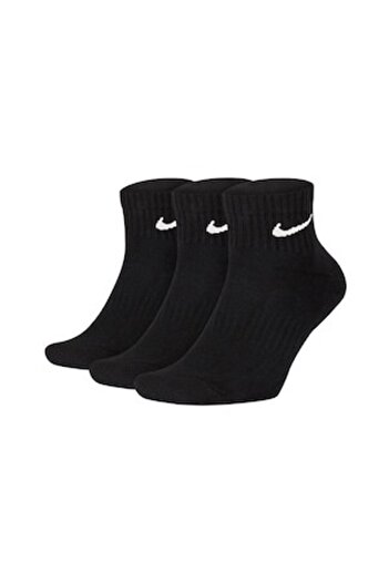Nike Everyday Cush Training Socks - 3 Pairs, Black/White, M