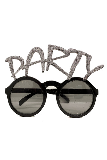 Skygo 15x7 cm Silver Glitter Party Glasses - Written Show