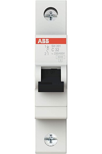 ABB SH201-C32 Miniature Circuit Breaker, 1 Pole, 32 Amp