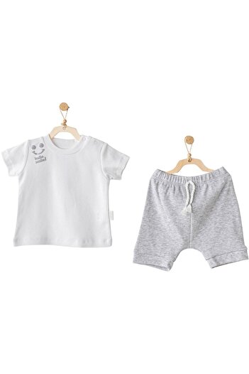 Budi Andywawa Ac25894 2-Piece Basic Baby Set Gray Melange