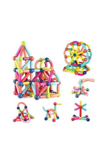 OEM Magnetic Construction Game, Sticks Building Onshine, Multicolor, 100 pieces