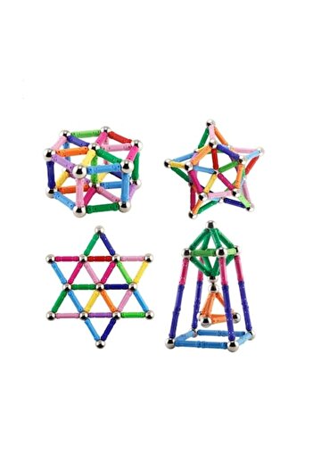 OEM 3D Construction Set, Magnetspiel, Magnetic, Multicolor, 50 Pieces