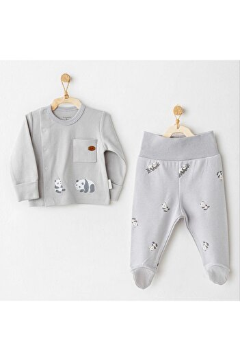 Budi Andywawa ac26024 keep smiling 2-piece bodysuit set gray