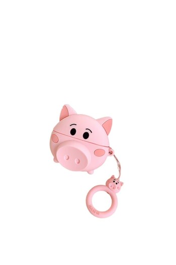 OEM 3D Silicone Protective Case for Apple AirPods 1/2 – Pink Pig