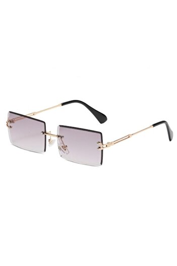 GERICOM Polarized Women's Sunglasses, Metal, Rectangular, Pink Gradient
