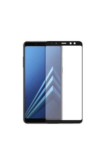OEM Sticlă de protecție pentru Samsung Galaxy A8 Plus 2018, calitate superioară 9H, negru-transparent