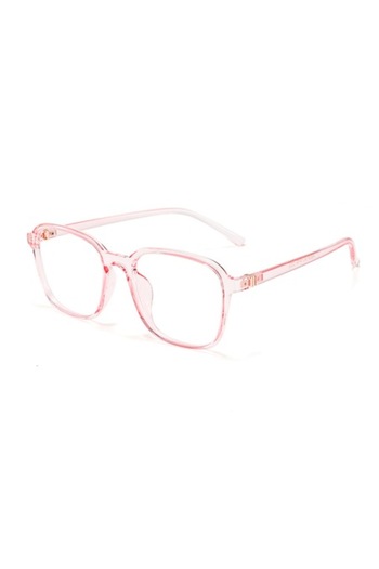 GERICOM Clear Lens Glasses with Blue Light Blocking, Anti-reflective, Square, Transparent Pink