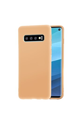 Bibilel Silicone Protective Case for Samsung Galaxy S10, Ultraslim Bumper, Cream, BBL845