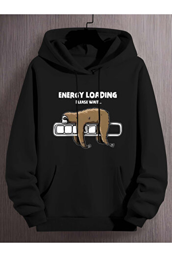 uyguntarz Unisex Lazy Animal Printed Oversize Sweatshirt