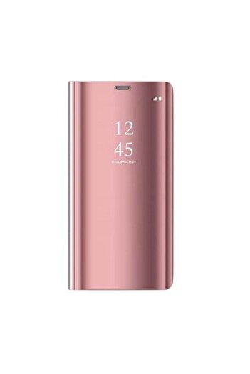 OEM Husa Protectie Toc Flip Cover Clear View Mirror pentru Samsung A52 5G, Rose