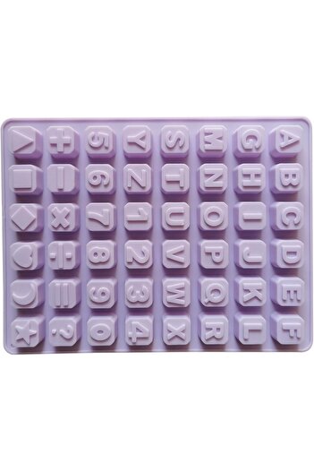 Generic Silicone Letter & Number Mould - 48 Cavities