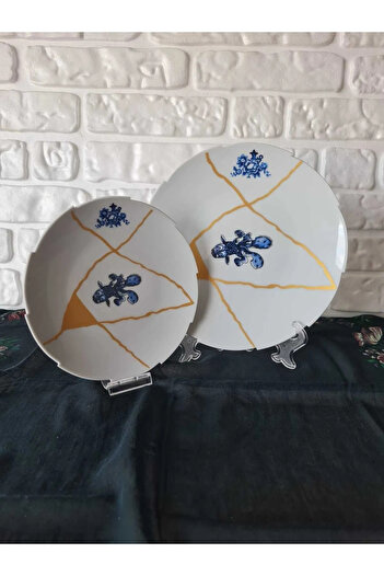 RiverWorld River World 12 Piece 6-Person Porcelain Cake and Serving Plate Set Abr Series