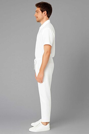 dwnwear Bürümcük Crinkle Fabric Summer Lycra Men's Shirt Pants Set
