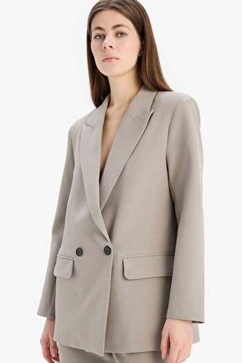 DeFacto New Season Oversize Wide Fit Blazer Jacket with Pockets