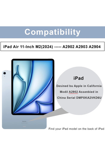 OEM Screen protector compatible with iPad Air 11 inch M2 (2024), Pack of 2, 9H hardness glass