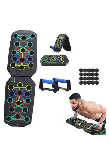 TERRION Push Up Board Home Workout Equipment – Portable Strength Training Gym for Men & Women – Burn Fat