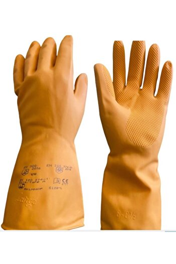 lalan Nrflhd001 Orange Latex Gloves