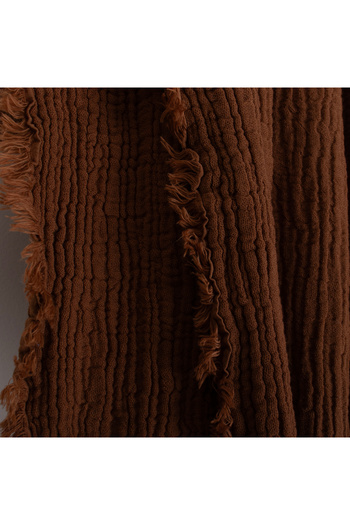 Püskül Tekstil Luxury Muslin Throw Blanket Wide 135X170Cm-100% Cotton Soft Quality Muslin Sofa Cover & Shawl