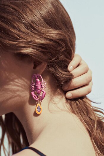 Sena Zr Brand Model Lobster Earrings