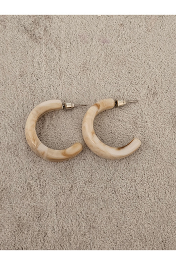 SiestaAccessories Marble Pattern Acrylic Hoop Earrings
