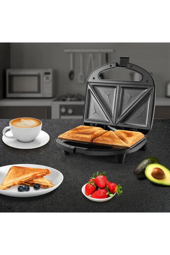 Cyber Multi-functional sandwich maker and pizza press, non-stick toaster with LED indicator lights