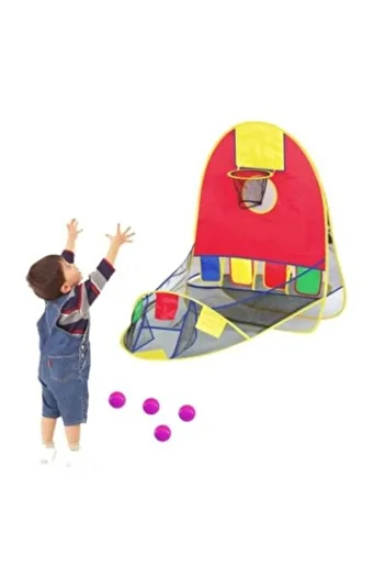 OEM Pop-up Tent for Kids with Basketball Hoop and 4 Balls