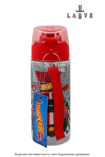 HOT WHEELS YENİ SEZON LİSANSLI HOT WHEELS 500ML MATARA PİPETLİ ÖZEL TASARIM
