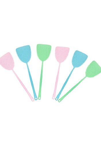 Generic KOWVOWZ 6 PCS Fly Swatter, Plastic Fly Swatter, Colorful Fly Swatters with Sturdy and Flexible Manu