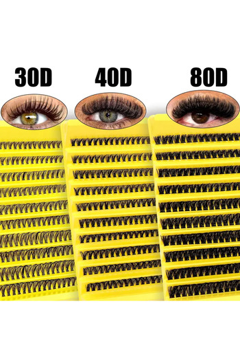 Belora Set de 200 de gene false cu volum rusesc - 40D