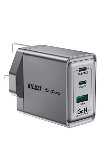 OTOMAT 65W GaN Fast Charging Charger Head with 2 PD Ports and 1 USB Port