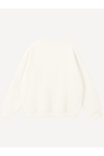Mad&Calf Unisex Chili Printed Crew Neck Oversize Sweatshirt