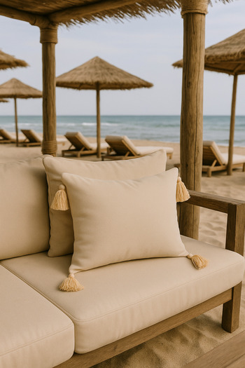 CHİLL Bohemian Throw Pillow |   Organic Linen Fabric |   Siliconized Fiber Filler |   7 Measure |   Vacuum Packaging