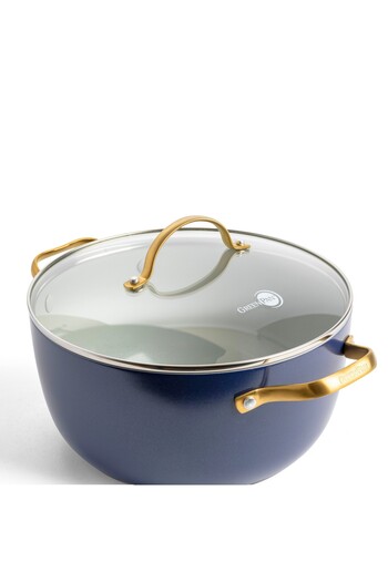 Greenpan Padova Oxford Blue 10 Piece Pot Set – Thermolon ™   Healthy Surface, Induction Compatible, 22